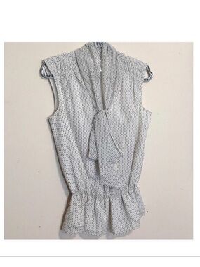 Max Studio sleeveless polka dot blouse